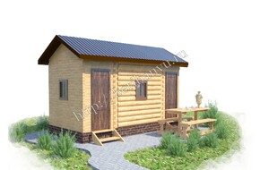 баня 3х3 с предбанником и сараем